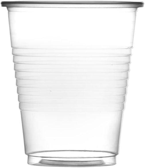 K&C Clear Plastic Cups Bulk - 9 oz. (12/80 CT) - Disposable Plastic Drinkware, Perfect Clear Drinking Cup for Cold Drinks And Everyday Use