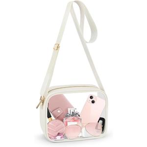 KETIEE Clear Crossbody Bag, Stadium Approved Clear Purse Bag for Concerts Sports Events Festivals