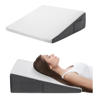 Cozymaker 7.5" Bed Wedge Pillow for Sleeping After Surgery, Back Support, Leg Elevation, Gerd Acid Reflux, Neck Pain, Snoring, Cooling Memory Foam Triangle Incline Wedge, Removable Washable Cover