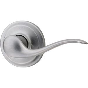 Kwikset Tustin Interior Passage Door Handle, Lever For Closet and Hallway Doors, Reversible Non-Locking Handle Lever, Satin Chrome, 1 Count (Pack of 1)