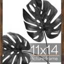 Giftgarden 11x14 Picture Frame Rustic Brown, 11 by 14 Thin Photo Frame for Wall Tabletop Display, Single