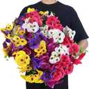 12 Bundles Artificial Pansy Flowers Faux Plastic Wild Flowers Bushes for Home Kitchen Garden Wedding Table Centerpieces Bouquet Arrangement Indoor Outdoor Decor (Mixed Color - 12Pack)