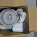 Filter Pump for Above Ground Pools, 330 GPH Filter for Inflatbale Pool, Flow Rate Pool Filter for Inflatable Swimming Pool Crystal Clear Filter Pump with 2 Filter Cartridges