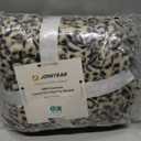 JONIYEAR Decorative Brown Leopard Print Faux Rabbit Fur Throw Blanket for Couch 50" x 60",Double Sided Soft Thick Warm Cheetah Blankets for Winter, Cute Cozy Plush Animal Printed Blanket for Women