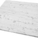 Natural Carrara White Marble Cutting Board for Kitchen, 16 x 20 Inch Marble Slab Pastry Board With Non-Slip Feet for Baking, Cheese, Charcuterie, Chocolate