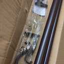 36-72 Inches Curtain Rods for Window, Vimayta 1 Inch Diameter Drapery Rod with Resin Finials, Ideal Adjustable Heavy Duty Single Curtains Rod for Bedroom, Living Room Decoration, Matte Brown