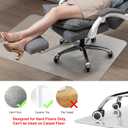 Kuyal Chair Mat for Hardwood Floor,46 x 46 inches Rectangle Desk Durable Wood/Tile Protection Mat for Rolling Chairs, Non-Studded Bottom