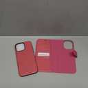 TUCCH Case for iPhone 16 Pro Max, [Detachable] 2 in1 Magnetic PU Leather Wallet RFID Blocking [Wireless Charging] 4 Card Slot Kickstand Removable Cover for iPhone 16 Pro Max, Textured Hot Pink