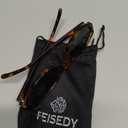 FEISEDY Retro Oval Womens Sunglasses, Trendy Cat Eye Skinny Chic Narrow Y2K 90s Small Sunnies B9177