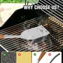 XUDKAKAIXIN Grill Brush Bristle Free,with 1 Replacement Head,Unique Steel Fibers Pad [Safe & Efficient] Perfect for Cast Iron/Stainless-Steel Grates-,Grill Cleaner for Outdoor Gril,Gifts for Men/Dad
