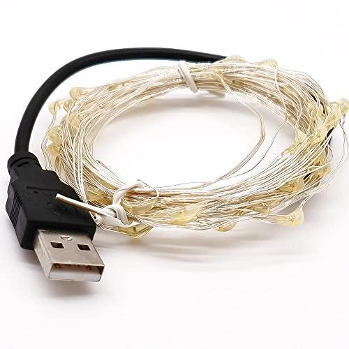 2M 3M 5M 10M Led Lights Chain Copper Wire USB Or Battery Powered led String Light Fairy Light for Christmas Lights Wedding Party (10M USB, Pink)