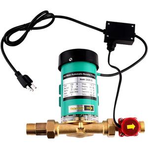 Automatic Water Pressure Booster Pump Max.H 49ft Max.Flow7GPM Shower Booster Pump Water Circulator Circulation Pump 1 inch Outlet 120W with Water Flow Switch