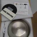 Portable LED Mushroom Table Lamp, Cordless Desk Night Light with 5200mAh Rechargeable Battery, Stepless Dimming Small Lamp with 3 Colors and Brightness Control for Bedroom/ Bar/ Coffee shop (Silver)