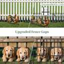 10 Panels Garden Animal Barrier Fence, 10.8ft(L) x 12in(H) No Dig Decorative Fence, 1.2in Spike Spacing Rustproof Metal Garden Fence Border for Dogs Rabbits, Bottom Blocker for Outdoor Yard Patio