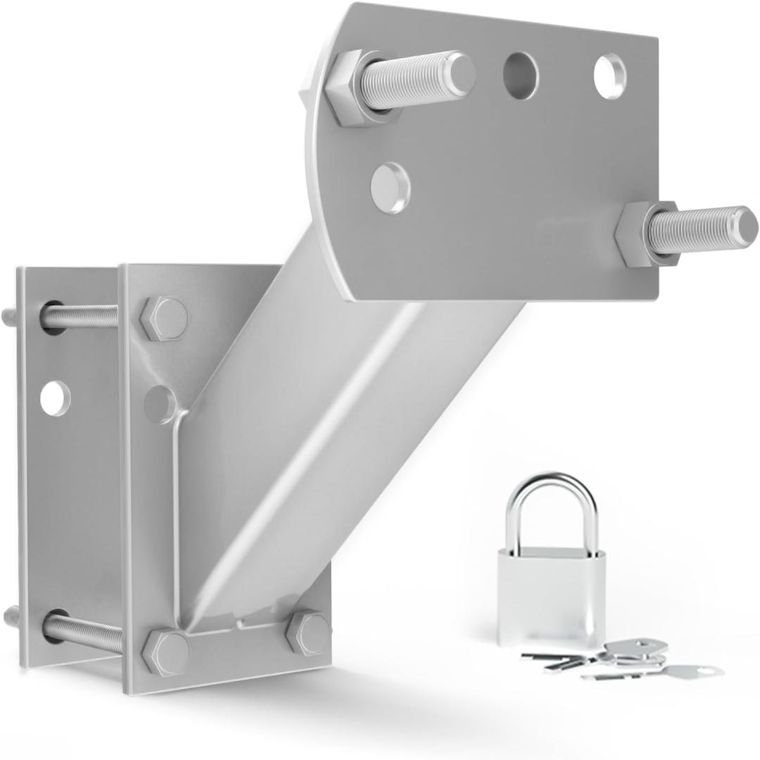 FIERYRED Trailer Spare Tire Mount with Lock, 120LBS Spare Tire Carrier for Utility Trailer and Boat, Tire Holder Bracket Fits 4 & 5 Lugs Wheels, Hold 3.94, 4, 4.25 and 4.72 Bolt Pattern