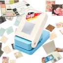 1.5x1.25 Inch Big Stamp Puncher, Rectangular Craft Punch Handheld Lever Punch for Scrapbooking, DIY Cards, Paper Crafting, and Postage Stamp Designs