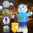8 FT Polar Bear Hanukkah Inflatable Decoration with LED Lights for Holiday Celebration Decorations on Yard, Lawn and Patio