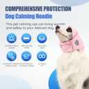 Dog Calming Hoodie, Reducing Noise Wrap, Dog Ear Muffs Noise Protection (L-Head Circle(17.7"~23.6"), Pink)