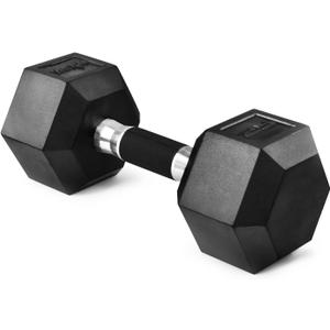 Yes4All Rubber Grip Encased Hex Dumbbell  Hand Weights With Anti-Slip 5-50 LBS Single