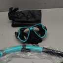 Greatever Dry Snorkel Set,Panoramic Wide View,Anti-Fog Scuba Diving Mask,Professional Snorkeling Gear (Adults, Black Green)