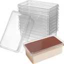 UPKOCH Clear Cake Holder, 10pcs Clear Cake Box, Transparent Bakery Food Boxes, Dessert Carrier with Lid Cupcake Container, Tiramisu Wrapping Package Boxes for Wedding, Birthday