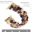 Heesch Tortoise Stretchy Watch Band Compatible with Apple Watch Resin Cute Watch Strap Wristband for iWatch Bracelet for Women Men Girls, 38/40/41mm, 42/44/45/46/49mm, Oval Version