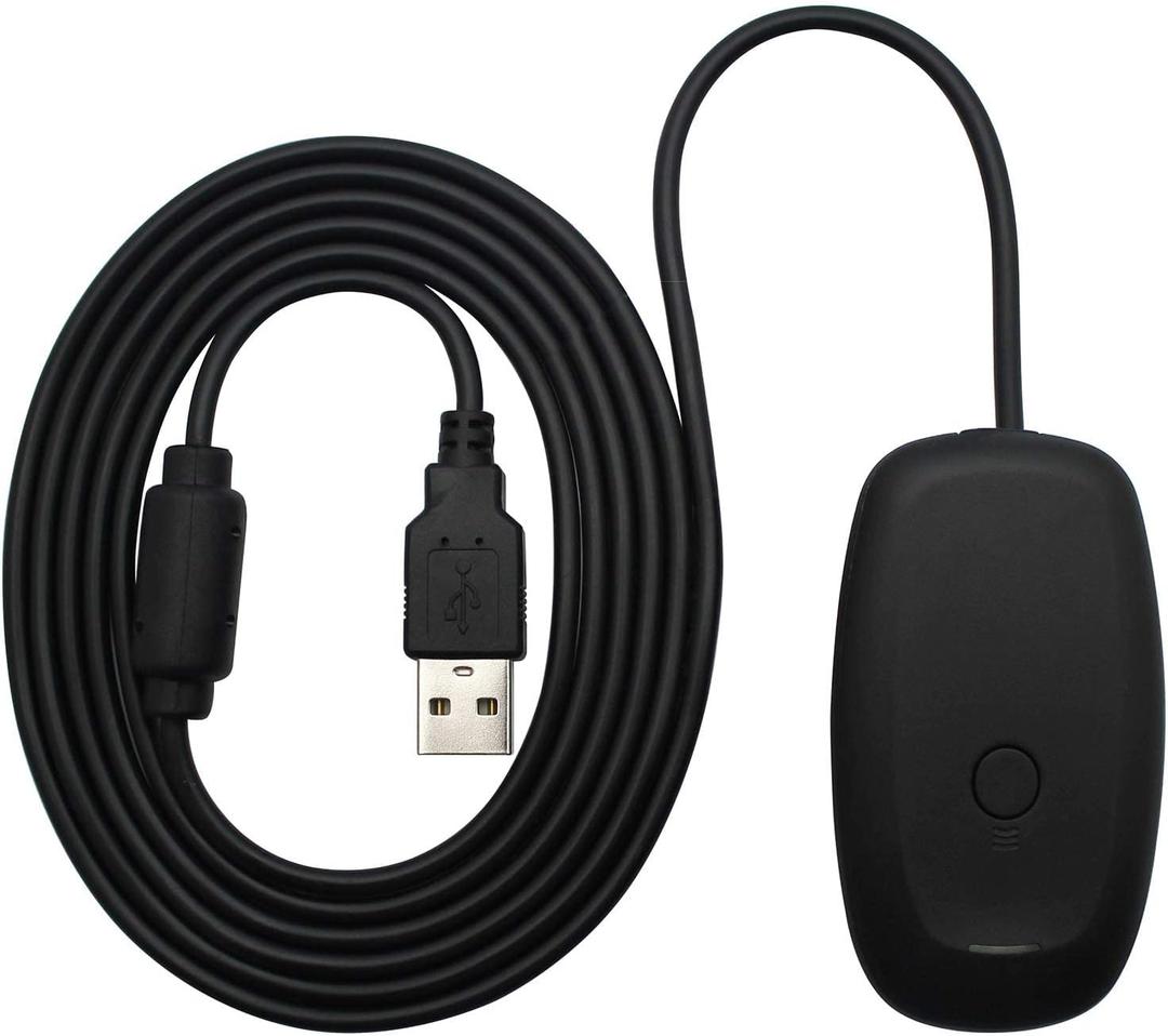 OSTENT USB Wireless Controller PC Laptop Receiver for Microsoft Xbox 360 Slim Windows Video Games Color Black