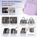 RUVALINO Diaper Bag Backpack, Multifunction Travel Pack Maternity Baby Changing Bags, Large Capacity, Waterproof, Light Purple
