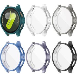 [6 Pack] YUVIKE Watch Screen Protector for Galaxy Watch7 44mm, 6 Colors Soft TPU Watch Case, Protective Bumper Cover for Samsung Galaxy Watch7 44mm(SM-L310)
