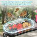 Snack Tray Compatible with UPPAbaby Vista V3/Vista V2/Vista/Cruz V3/Cruz V2/Cruz/RumbleSeat (V2,V2+,V3) Stroller Tray with Lid, Quick Attachment, Folds with Stroller, Dishwasher Safe, Patent Pending