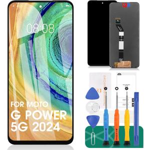 for Motorola Moto G Power 2024 5G Screen Replacement Kit for Motorola Moto G Power 5G 2024 XT2415 XT2415-1 XT2415-5 XT2415V LCD Screen Display Touch Screen Digitizer Assembly Replacement 6.7" Black