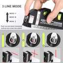 Laser Level Line Tool, Multipurpose Laser Level Kit Standard Cross Line Laser leveler Beam Tool with Metric Rulers 8ft/2.5M for Picture Hanging cabinets Tile Walls by AikTryee.