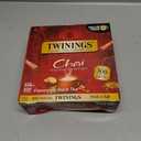 Twinings Chai Black Tea Individually Wrapped Bags, 100 Count (Pack of 1), Richly Blended with Warm Spices, Caffeinated, Enjoy Hot or Iced, 100 Teabags
, BBD: 08/JAN/2029