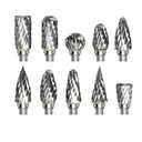 10 Pcs Carbide Burr Bits 1/8" Shank Compatible with Dremel Milwaukee Metal Grinding Wood Stone Steel Carving Cutting Engraving Grinder Kit Attachment Rotary Tool Accessories Set Harder Than Diamond