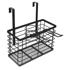 HEALLILY Hair Styling Tools Storage Basket Over Door Organizer for Bathroom Hair Dryer Iron and Beauty Tools No Drilling Required Space-Saving Design for Home Use