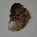AISI HAIR Blonde Wig with Bangs Long Wavy Synthetic Wig for Women with Daily Party Use