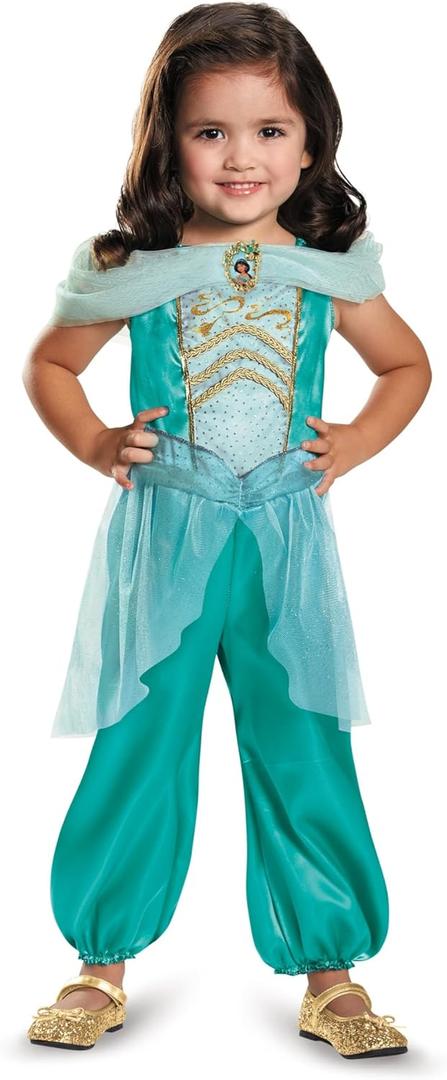 Disguise girls Disney Princess Jasmine Classic Toddler Girls' Costume (Medium (3T-4T), One Color)