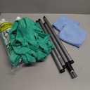 Matthew Microfiber Cloth Mop Compatible with Ceda Microfiber Cloth Mop Refill Commercial Replacement 54" Stainless Steel Handle with 2 Wet Mop Heads w/1 Handle Incl.2Pcs Microfiber Towels-Green