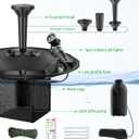 POPOSOAP Floating Pond Fountain With LED Lights, Pond Fountain Aerator Complete Kit with 1600GPH Water Pump 50FT Power Cord, 3 Spray Styles for Ponds, Pool, Lakes & Water Gardens P155