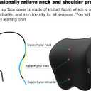 Crofy 2-Pack Car Neck Pillow, Softness Car Headrest Pillow for Driving with Adjustable Strap, 100% Memory Foam and Breathable Removable Cover, Comfortable Ergonomic Design, Black