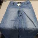 Trendy Queen Women's High Waisted Wide Leg Barrel Jeans Stretch Baggy Flare Denim Pants, Blue Size 10