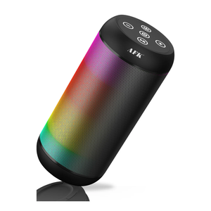 Bluetooth Speaker with Lights,15W Portable Speaker with HD Sound for Home/Party/Outdoor/Beach,Birthday Gift (Black)