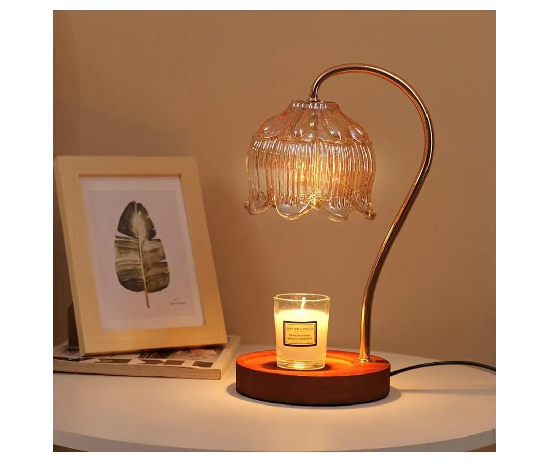 GEEZO Fragrance Candle Warmer Lamp，Electric Candle Warmer with Timer & Dimmer，Mom Christmas Birthday Gifts for Women, House Warming Gifts New Home Bedroom Decor