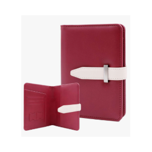 Passport Holder with Airtag for Women/Men,Airtag Passport Wallet for Travel,Cute Passport Holder Rfid Blocking,Travel Wallet for Cards Passport Cover Case (Wine red) Pack of 2