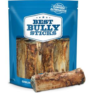 Best Bully Sticks Marrow Bones for Dogs - 8 Count (Pack of 1) - USA Packed, Healthy Snack, Grass-Fed Beef, Long-Lasting - Large Breeds