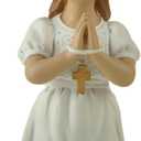 First Communion Girl Praying Statue, Resin Baptism Girl Figurine, Religious Gifts, Precious Moments for Baby Birth and Holiday, 4.92” H