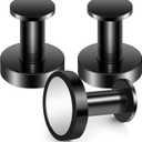 TOP MAGNETS Magnetic Hooks for Cruise Cabins, Black 150Lb Magnetic Wreath Hanger, Locker Accessories, Strong Magnetic Hooks for Classroom, Whiteboard, Grill, Cruise Ship, Garage, Hanging - 3Pcs