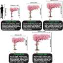 Artificial Cherry Blossomtree Handmade with Cherry Blossom Branches for Indoor Landscaping Wedding Decorations Outdoor Hotel Decoration (001, H3.9ftxL3.2ft)