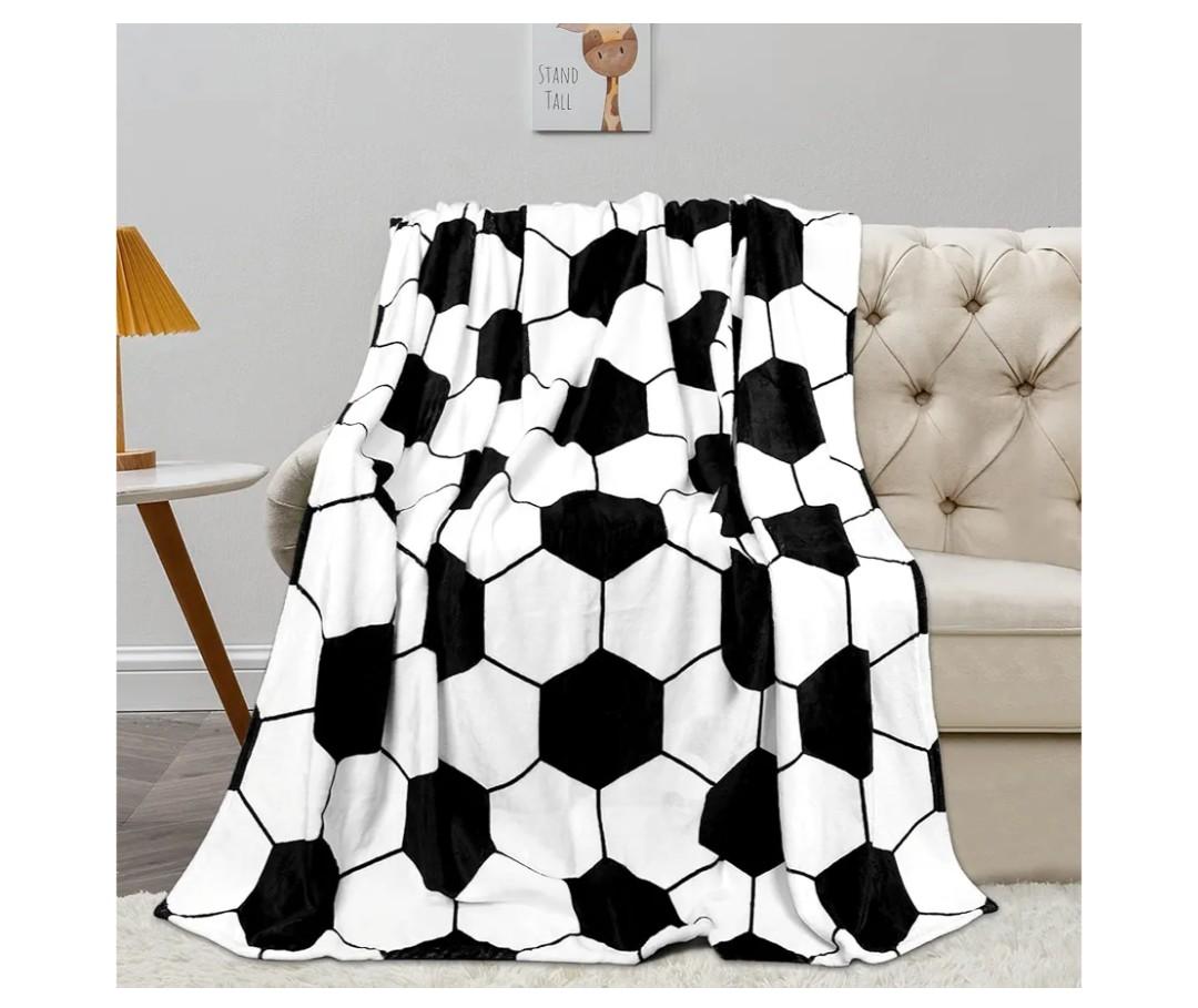 Soccer Blanket, Soccers Gifts for Boys Girls Soccer Lovers, Machine Washable Soft Fleece Throw Blankets for Kids Toddlers Teens, Soccers Decor for Bedroom Lving Room Play Room