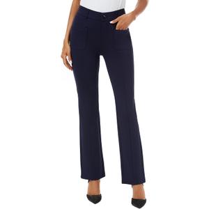 iChosy Women's High Waist Stretchy Bootcut Dress Work Slacks Pants with Pockets Navy, Size 10